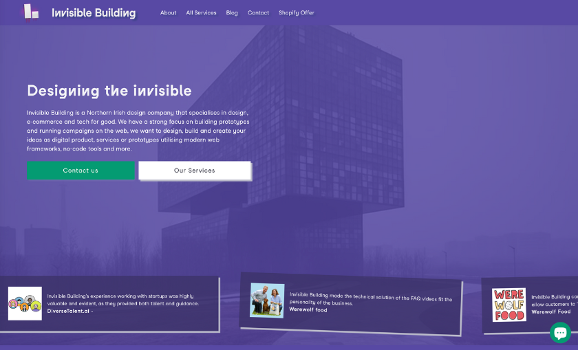 Redesigning the Invisible Building website on Shopify